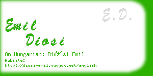 emil diosi business card